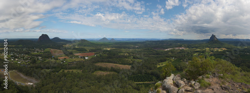 Glass House Mountains Panorama View