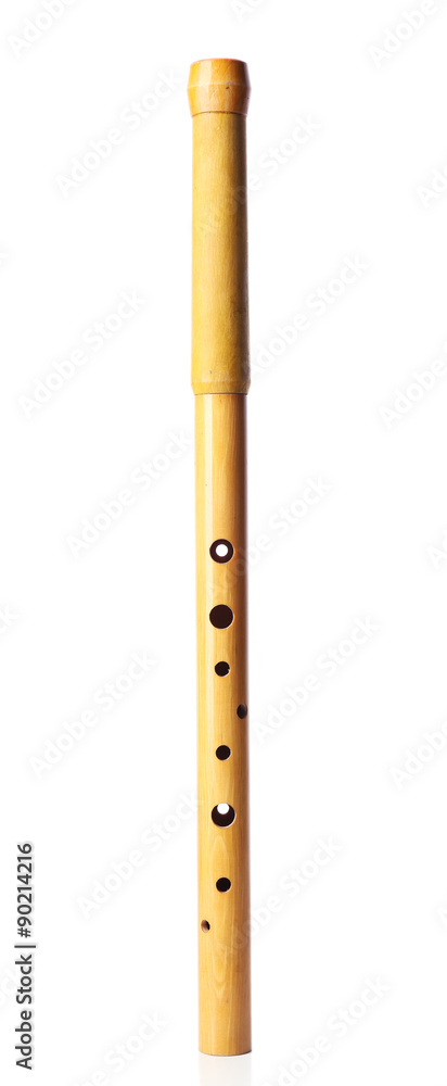 Fototapeta premium National musical woodwind instrument sopilka isolated on white