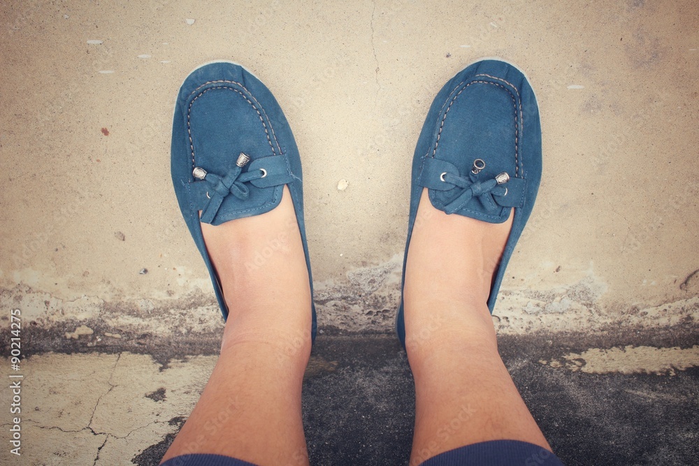 Fototapeta premium Selfie of sneakers