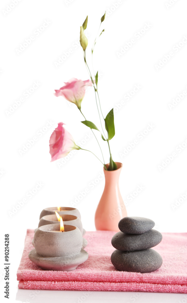 Beautiful spa composition, isolated on white Beautiful spa composition, isolated on white
