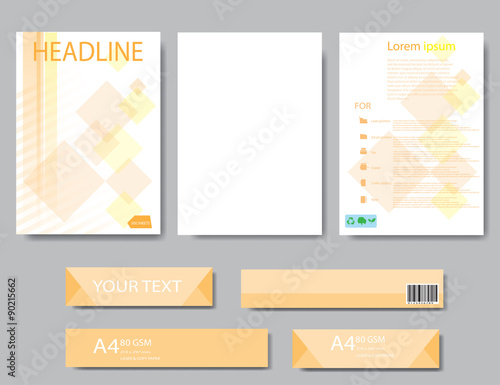 Design cover paper report. Abstract geometric vector template. 