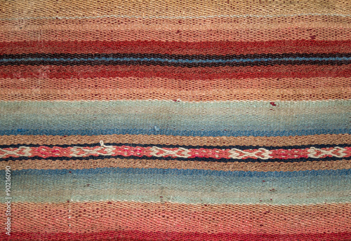 Andean weaving loom made in bright colors