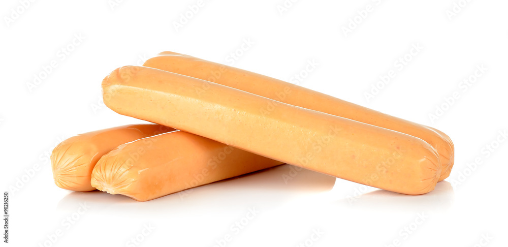 Chicken sausage isolated on the white background Chicken sausage isolated on the white background