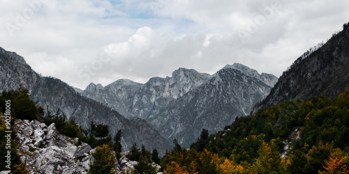Albanian high mountain range North alps Tropoja Valbona valley