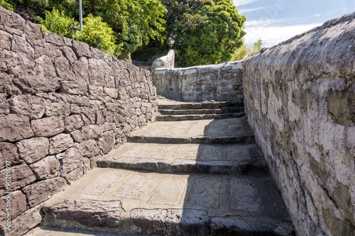 平戸島のオランダ塀と石段