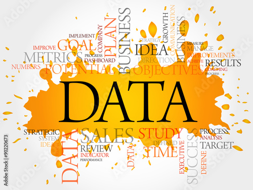 Data word cloud, business concept