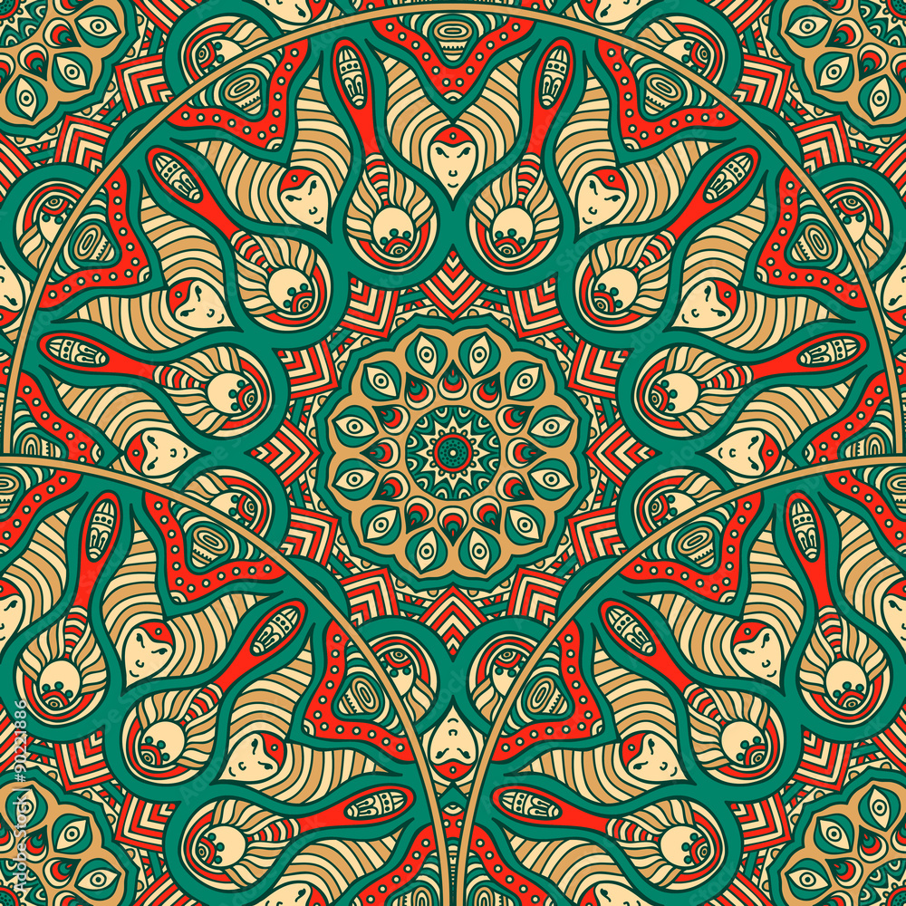 Ethnic floral seamless pattern Ethnic floral seamless pattern