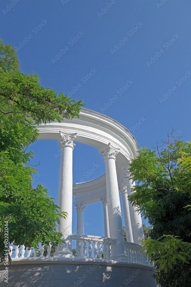 Architectural construction with columns