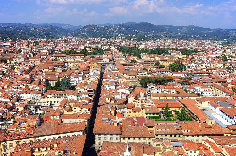 Aerial view of the Florence, Italy