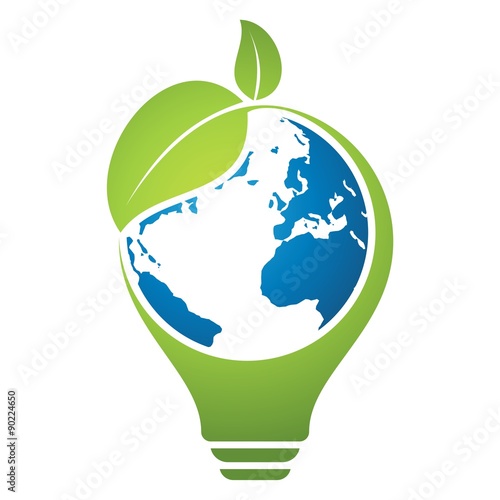energy saving. saving electricity. Save the environment and the concept of green energy