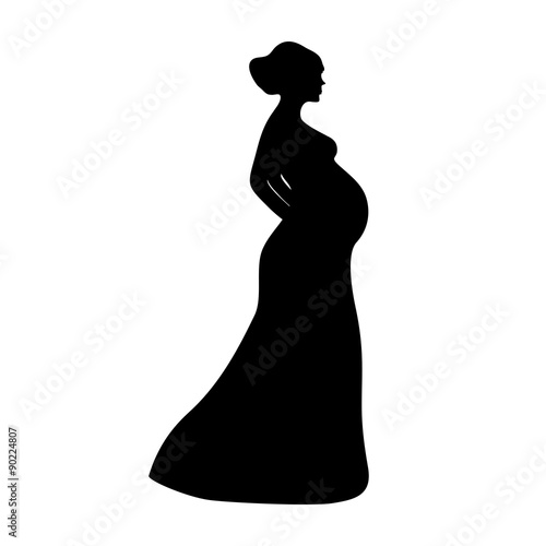 silhouette of a pregnant woman