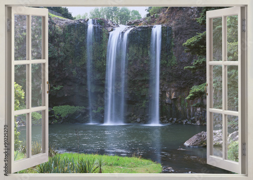 Fototapeta Otwórz okno widoku do Whangarei Falls, Northland Region (Wyspa Północna), Nowa Zelandia
