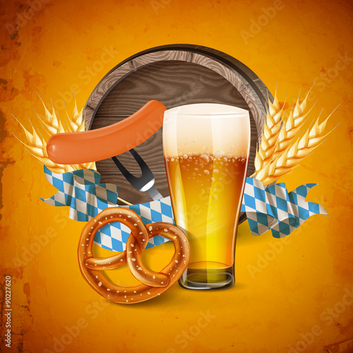 oktoberfest festival with wood