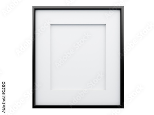 Realistic picture frame isolated on white background.