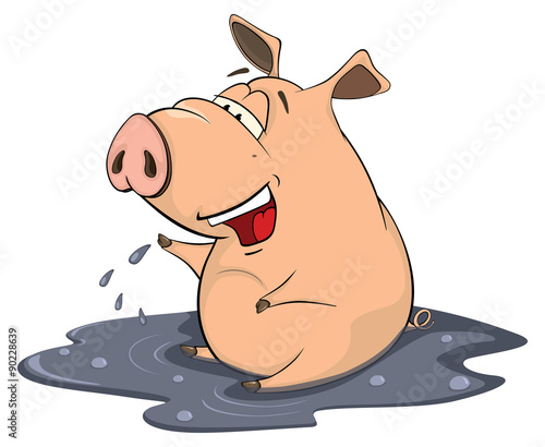 illustration of a pig cartoon 