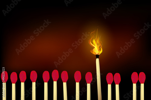 burning matches