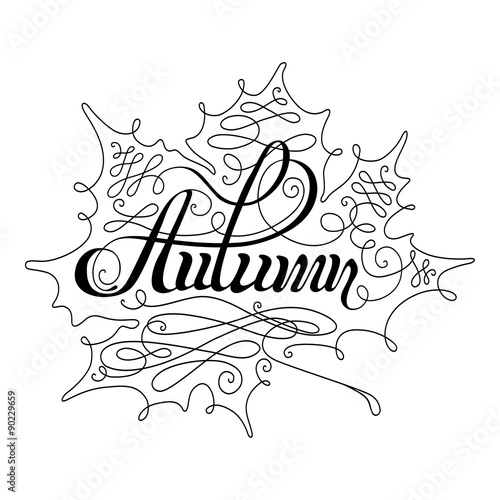 Autumn Calligraphic Lettering.