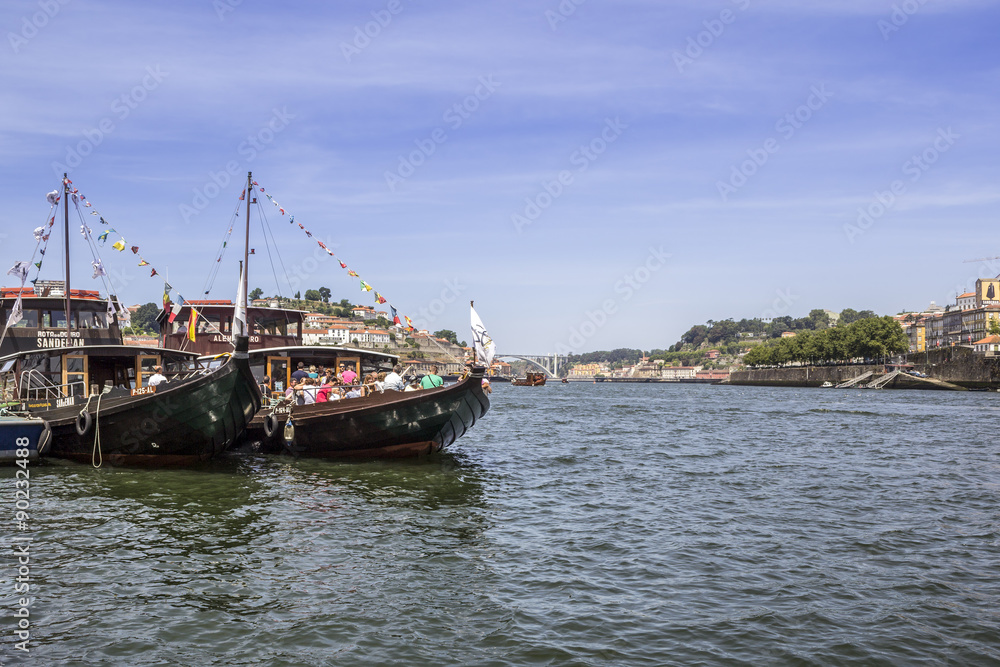 Panoramic view of old downtown, Porto Ribeira cityscape
