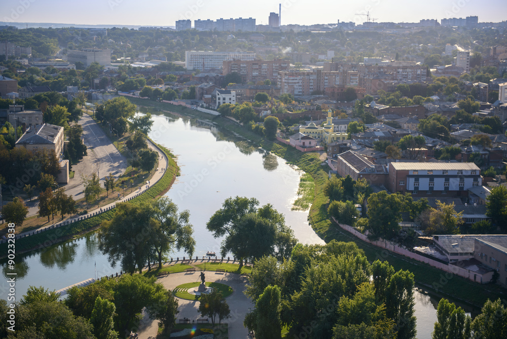 Ukraine, Kharkov, river Lopan. Top view