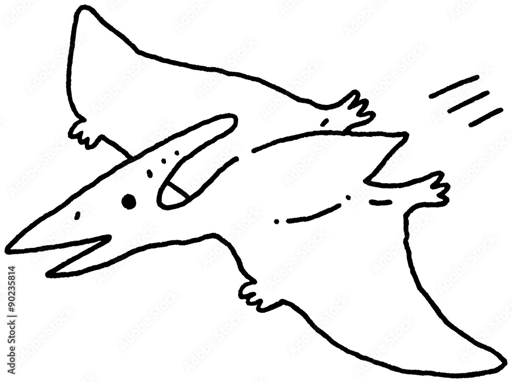 Fototapeta premium プテラノドン モノクロ