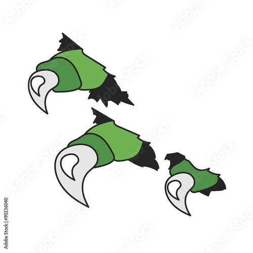 Monsters or dragon claws in crack