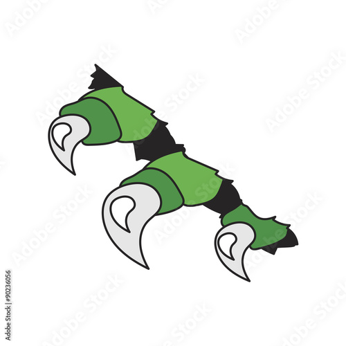 Monsters or dragon claws in crack