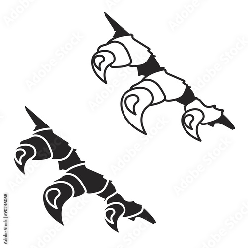 Monsters or dragon claws in crack