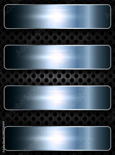 Metal banners over the net