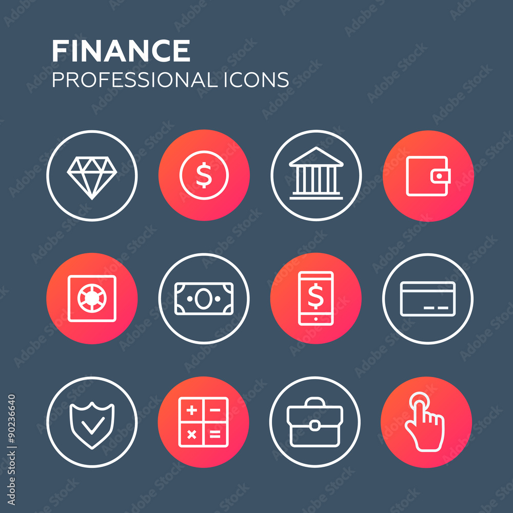 Finance icons