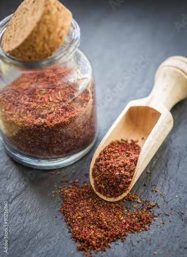 Sumac is a spice from the crushed berries of a type of sumac is