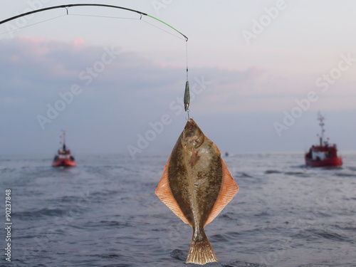 Canvas Print big fish flounder