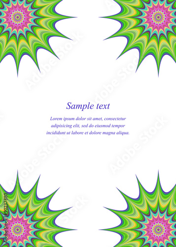 Multicolored page corner design template