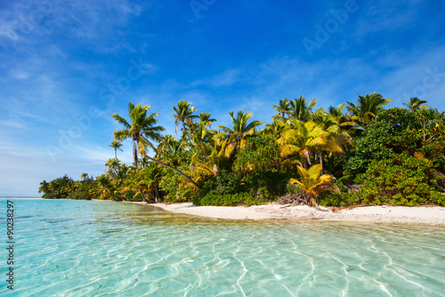 Stunning tropical beach at exotic island in Pacific