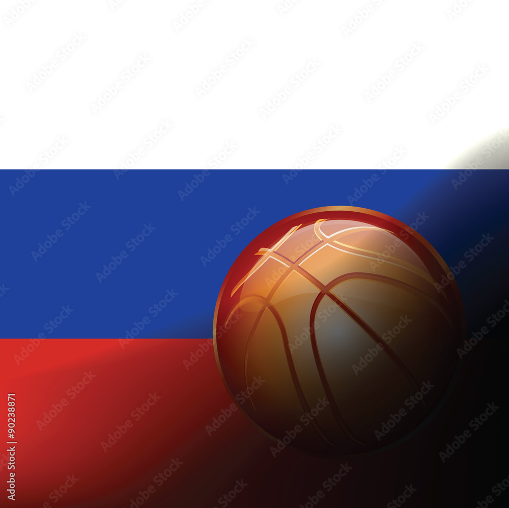 Naklejka premium Russian basket ball, vector