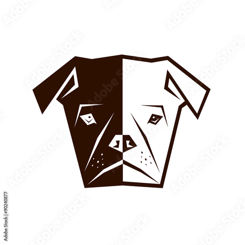 abstract drawing dog muzzle