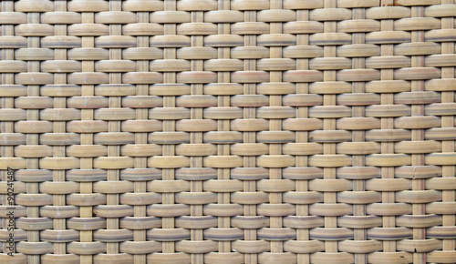 Traditional Brown Handicraft Rattan Weave Thai Style Pattern Background Texture Surface for Furniture Material 
