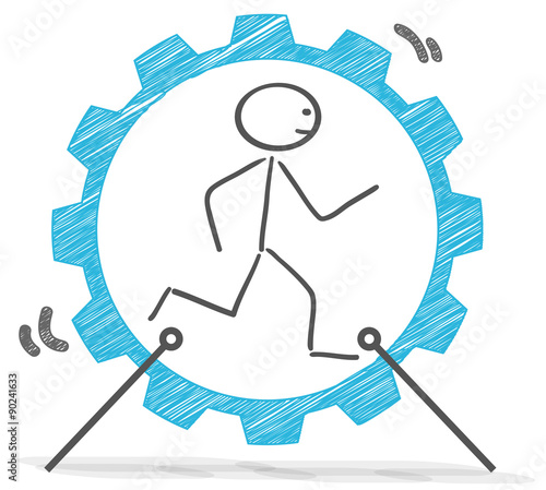 stickman gear running competition