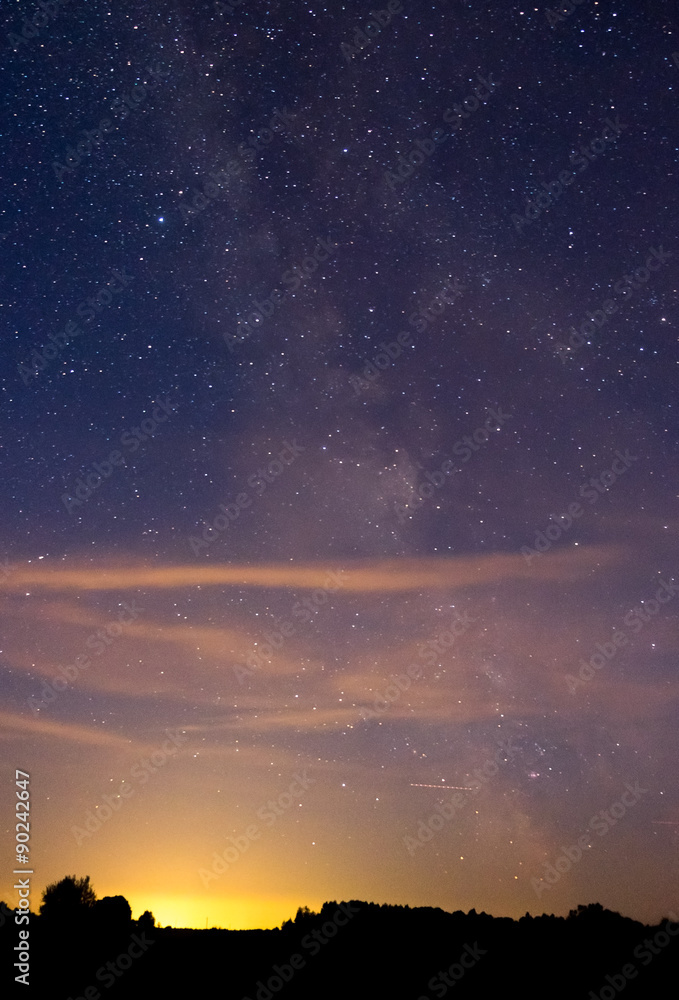 Night sky and milky way