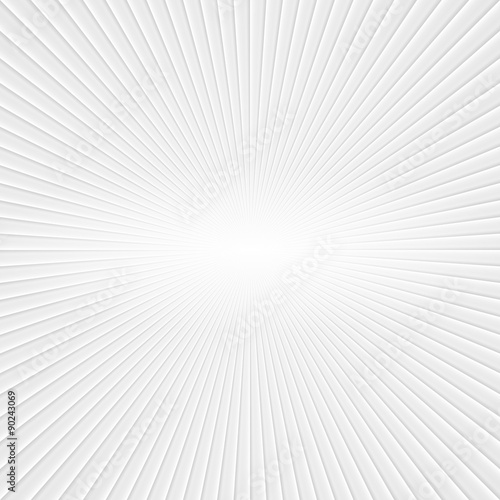 3D White Rays. Abstract Vector Background