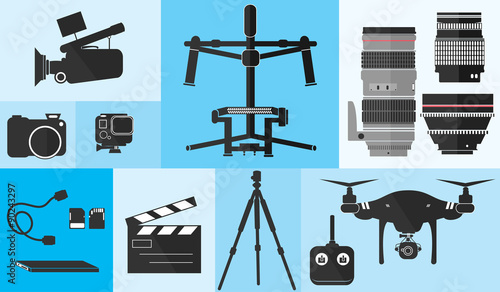 Footage Photography Equipment Shoot Set Pro Camera Cinema Lens