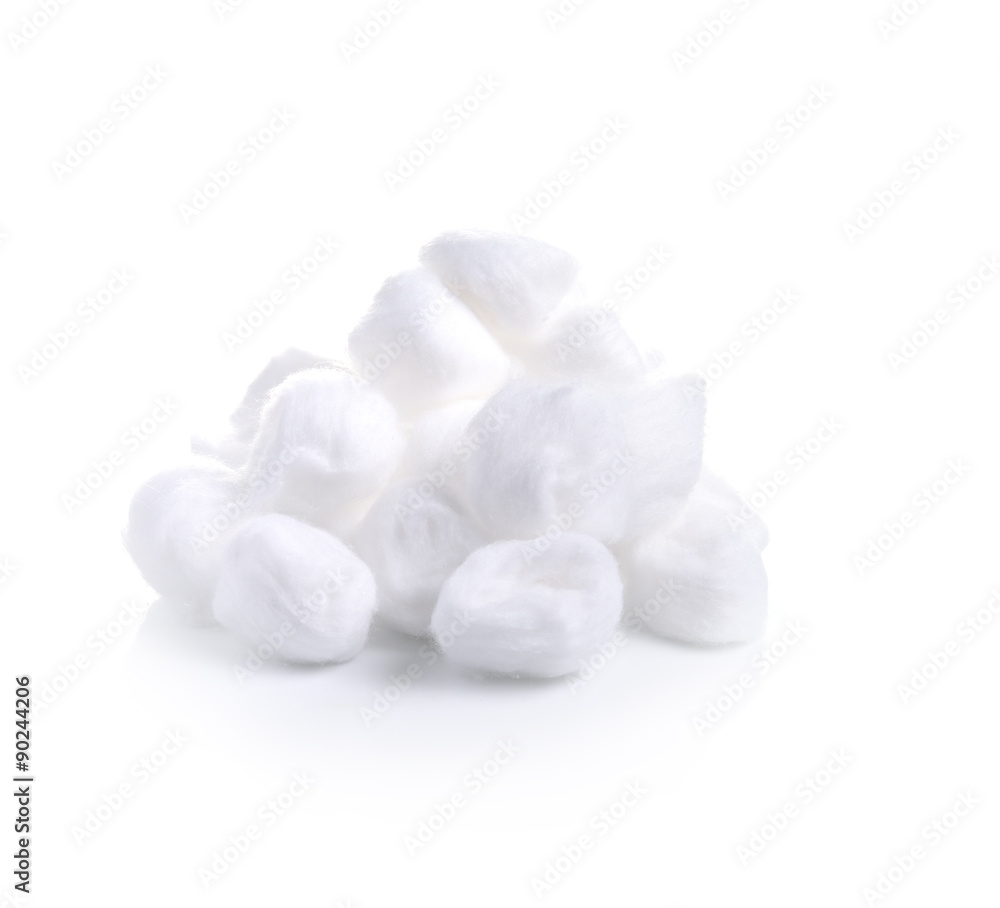 cotton wool on a white background cotton wool on a white background