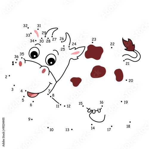 il gioco dei puntini, mucca