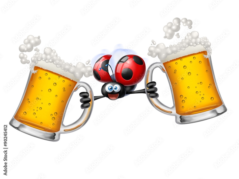 Naklejka premium coccinelle birra