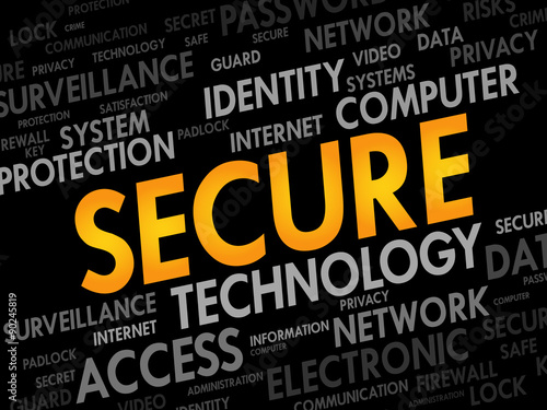 SECURE word cloud, business concept