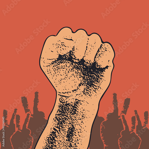 Vector Illustration Concept in Soviet Union Agitation Style