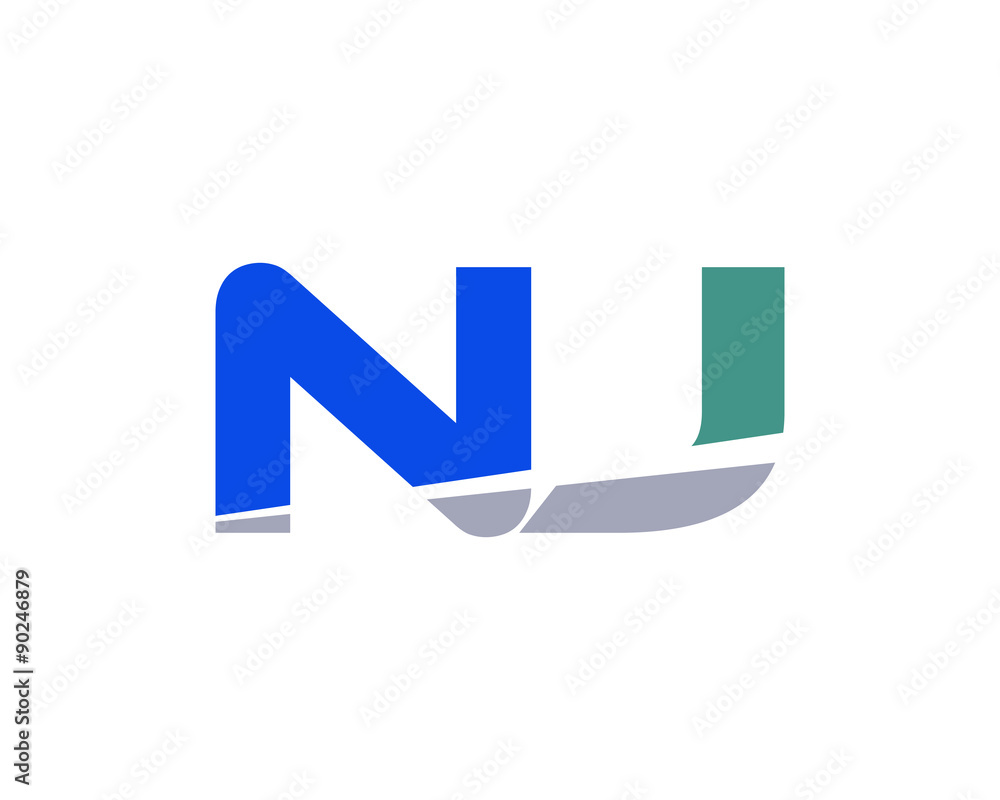 NJ Letter Logo Modern NJ Letter Logo Modern