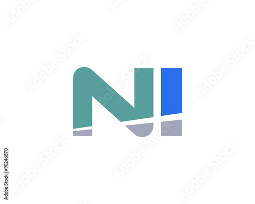NI Letter Logo Modern