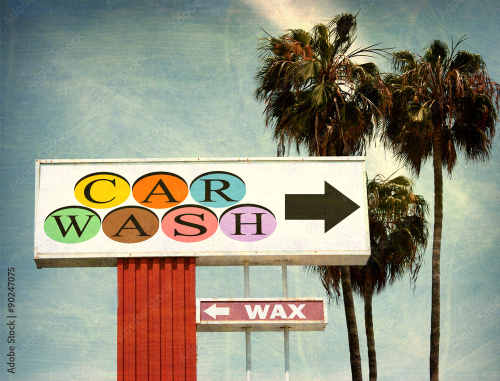 Vintage Photography Car Wash