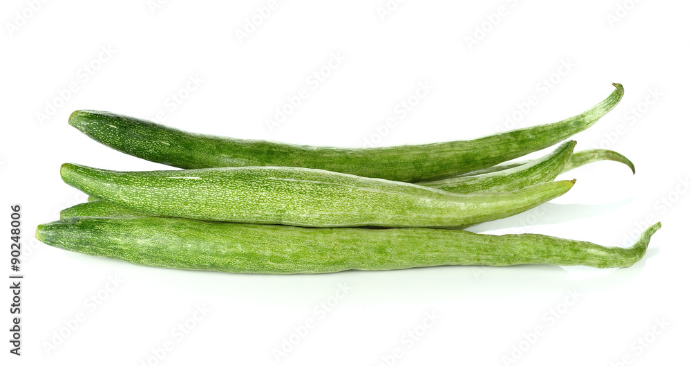 Snake gourd on white background Snake gourd on white background