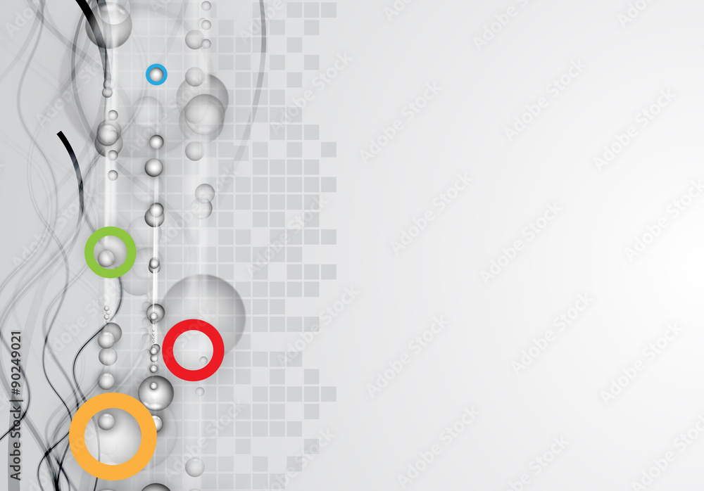 Fototapeta premium Abstract tech background. Futuristic technology interface. Vector solution